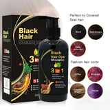 Shampoing Colorant pour Cheveux Noirs 3-en-1