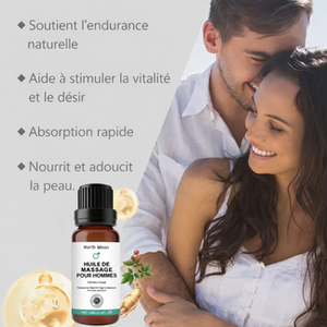Huile de Massage Stimulante | Déchaîne des érections dures et puissantes